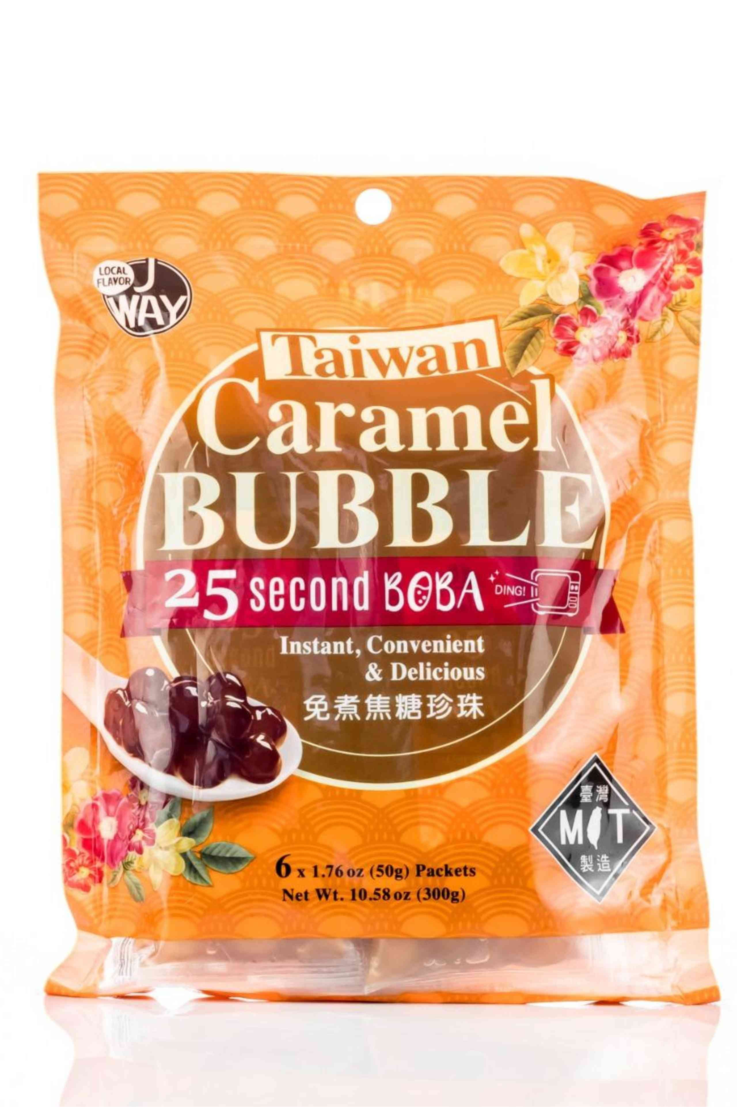 J Way Instant Tapioca Pearls Brown Ready In 25 Seconds Caramel Flavor 50g X 6 Packets Perfect For Bubble Tea Milk Tea Smoothies And Ice Cream Walmart Com Walmart Com
