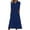 Dark Blue, variant on YABCSAZ Womens Summer Dresses Casual Loose Butterfly Printed Long Maxi Dresses V-Neck Short Sleeve Button Down Pocket Sundress Beach Tunic T Shirt Midi Dress