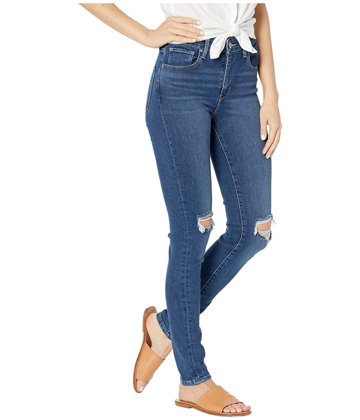 Levi s Women s 721 Skinny Jeans Indigo Luna Blue 28 Walmart