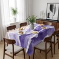 thumbnail image 6 of Purple Waves Coastal Table Cloth Waterproof Tablecloths, PurpleOmbre Summer Beach Oceans Tablecloth Dining Table Cover for Kitchen Party Tabletop Outdoor, Rectangle Tablecloth 52x70 Inch, 6 of 9