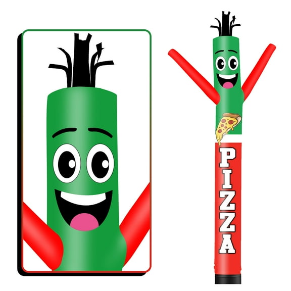 Inflatable Tube Man Pizza Wacky Wavy Dancing Guy for Outdoor Decoration Advertising Business Promotion (Blower Not Included)