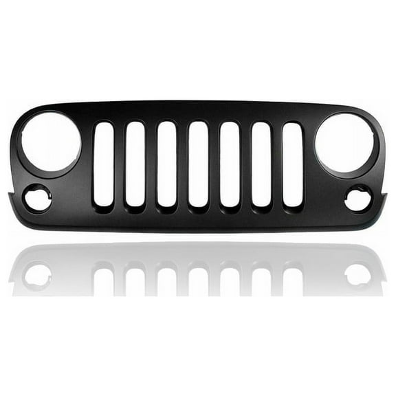 Grille - Compatible/Replacement for '07-17 Jeep Wrangler ('18 Wrangler-JK) - Black - 68046306AC