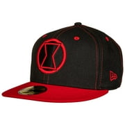 Black Widow 813873-75-8fitted Black Widow Movie Logo with Title Text New Era 59Fifty Hat, 7.62 Fitted