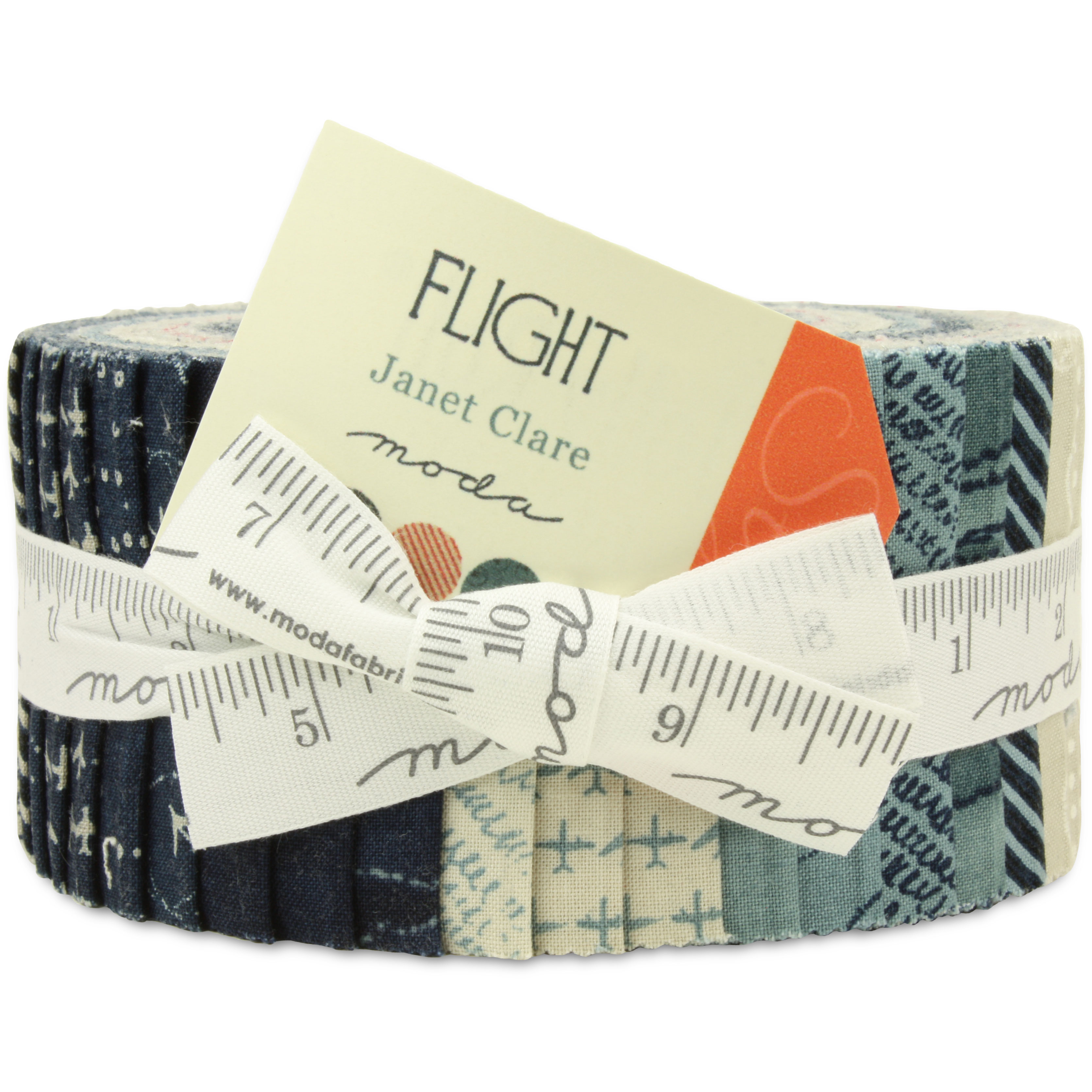 Moda Flight Jelly Roll by Clare, 40 2.5x44" Quilting Cotton