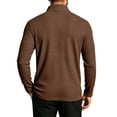 thumbnail image 5 of Mens Waffle Knit Polo Shirts Quarter Zip Up Long Sleeve Pullover Lightweight Fashion Casual Slim Fit Collar Golf Shirt, 5 of 8