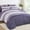 Purple, variant on 7-Piece King Size Brown Striped Bedding Set, Soft Microfiber All Season Complete Bed Kit, 104"×90"
