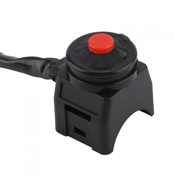 Interruptor de manillar de motocicleta, 7/8 ", interruptor de apagado del motor del manillar de la motocicleta, interruptor de luz de advertencia de destello del manillar, máxima confiabilidad