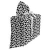 Cow Print Gift Bag, Hide Pattern Spots Farm Life Cattle Camouflage Skin, Fabric Party Pouch with 3 Ribbons, 27, Charcoal Grey White