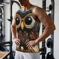 thumbnail image 5 of Fuzoiu Quirky Owl With Glasses Print Men's Workout Tank Tops,Sleeveless Gym Shirt Quick Dry,Fitness Bodybuilding T-Shirt,Muscle Athletic Workout Tee-Medium, 5 of 7