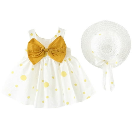 

koaiezne Baby Girl Princess Bow Dress Summer Kids O-neck Sleeveless Print Floral Girls Dress&Skirt Long Sleeve Romper Girls Girl Dress 8 10