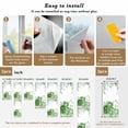thumbnail image 6 of St. Patrick's Window Privacy Film, Lucky Shamrock Green Eucalyptus Floral Plants Static Cling UV Sun Blocking Heat Control Window Tint Day and Night, Non-Adhesive One Way Privacy Cover 17.7''x39.3'', 6 of 7