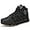 Black, variant on Men Snow Boots Water Resistant Non-slip Winter Shoes with Fuzz Lined Warm High Top Boots for Men