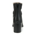 thumbnail image 2 of JOURNEE COLLECTION Womens Black Comfort Ruched Heddy Pointed Toe Block Heel Zip-Up Booties 9.5, 2 of 4