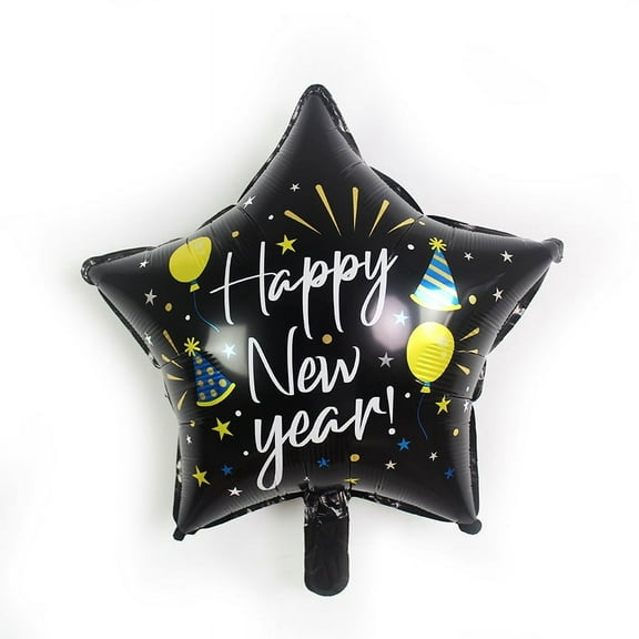 Happy New Year Balloon 18" Star Foil Mylar Celebration Balloon