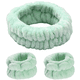 thumbnail image 1 of Diadema de spa para mujer, banda para el cabello de microfibra para maquillaje facial con muñequeras, diadema elástica y esponjosa para lavarse la cara, 1 of 5