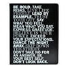 Black BE BOLD TAKE RISKS Leather-like 8x10 Journal by Eccolo trade LOFTY THINKING Collection