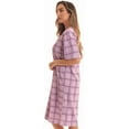 thumbnail image 2 of Just Love Short Sleeve Nightgown 4360-CC-23 (Purple - Plaid, One Size), 2 of 3