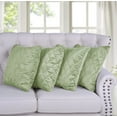 thumbnail image 1 of Home Soft Things Quilted Micromink 4 Piece Pillow Shell Set - Green Lily - 20" x 20", 1 of 5