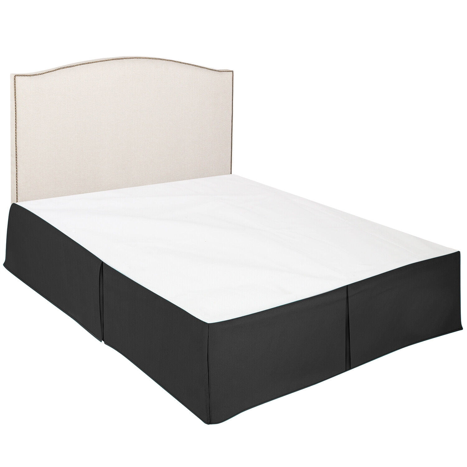 Luxury Bed Skirt  Solid Microfiber Pleated 14" Drop Premium Dust Ruffle