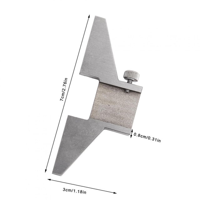 Base de Medidor de Profundidad de Acero, Accesorio de Medidor de Profundidad de Calibrador Vernier de Acero Fino para Calibrador Vernier Digital Con esfera, Volumen Pequeño Y