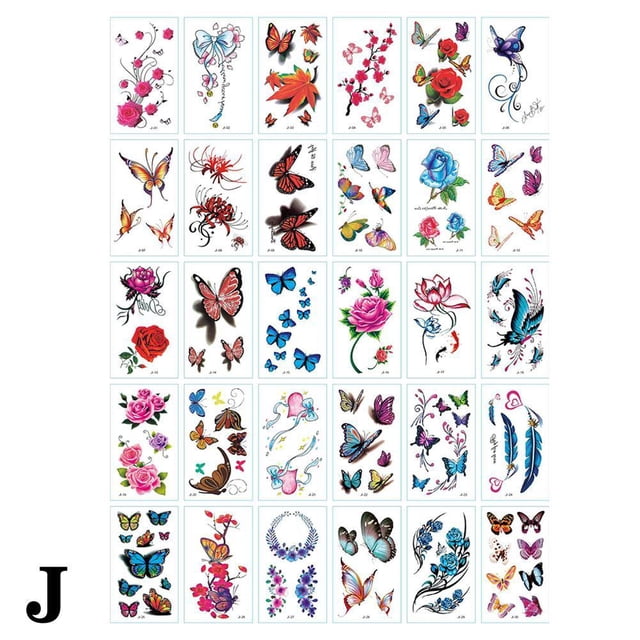 30 Sets Of Tattoo Stickers Literary Small Fresh Letter Tattoo Stickers Simulation Literary Tattoo Stickers