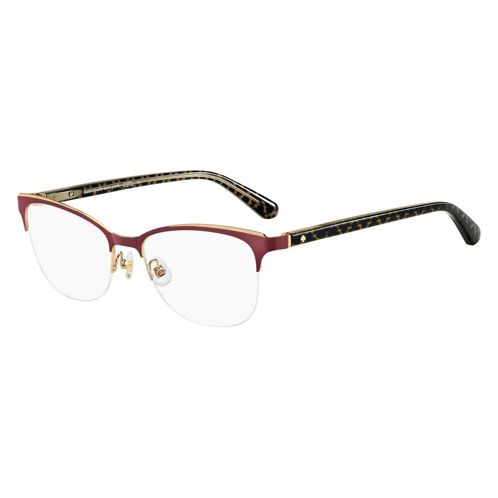 Kate Spade SemiRimless Rectangular Red Eyeglasses