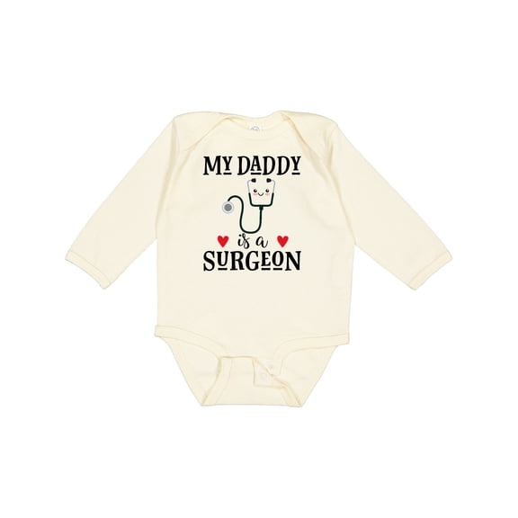 Inktastic Surgeon Daddy Doctor Baby Clothes Boys or Girls Long Sleeve Baby Bodysuit