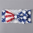 thumbnail image 7 of Toddler Girl Outfits Kids Stars and Stripes Print USA 250th Anniversary Crew Neck Sleeveless Top with Above Knee Shorts and Headband Three Piece Set Grey 18 Months-24 Months, 7 of 7