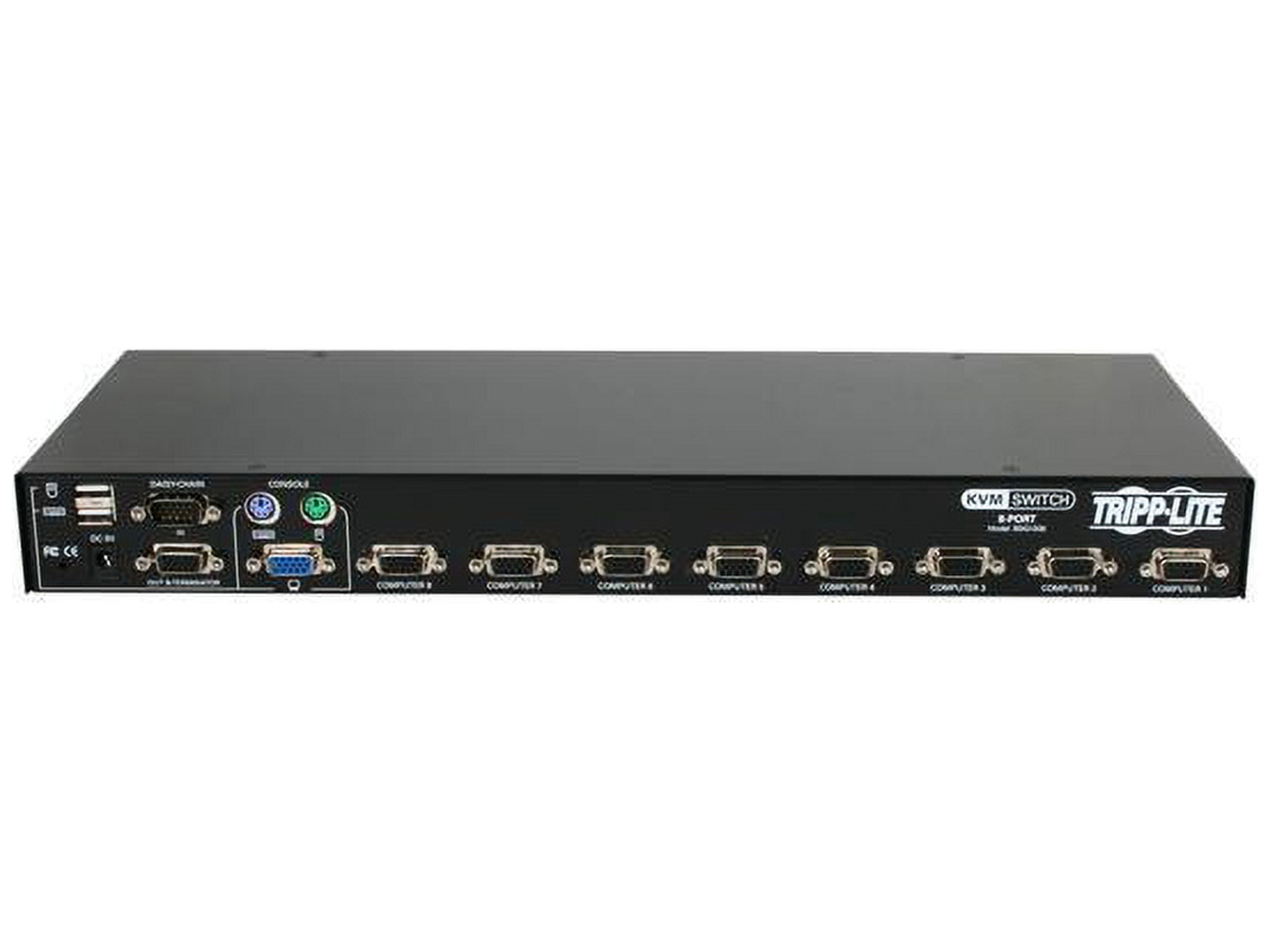 Tripp Lite by Eaton Rackmount KVM Switch 8-Port / USB / PS2 w/ On Screen Display 1U - 8 x 1 - 8 x HD-15 - 1U - Rack-mountable