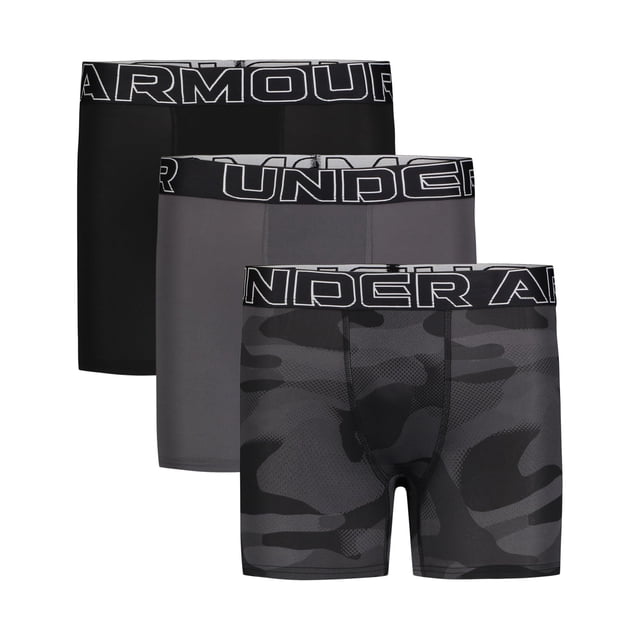 Calzoncillos bóxer Under Armour Performance Tech Camo Multi YSM, paquete de 3