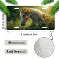 thumbnail image 2 of 1 Pcs 2D Flat License Plate Covers & Frames, Floweradorned Horse For Decorative Front, Waterproof For Decoration Aluminum License Plate Covers & Frames Cover For Men Women, 12" X 6", 2 of 7