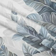 thumbnail image 3 of Blue Leaves Shower Curtain, Modern Plants Floral Leaves Bathroom Curtain, Minimalist Natural Botanical Shower Curtain Set with 10 Hooks for Bathroom, 84Wx72L, 3 of 6