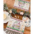 thumbnail image 4 of Easter Placemats Set of 6, Easter Eggs Gnome Bunny Truck Placemat for Dining Table Decorations, Spring Flowers Place Mats, Spring Table Mats for Kitchen Dinner Seasonal Holiday Party Decor, 4 of 6