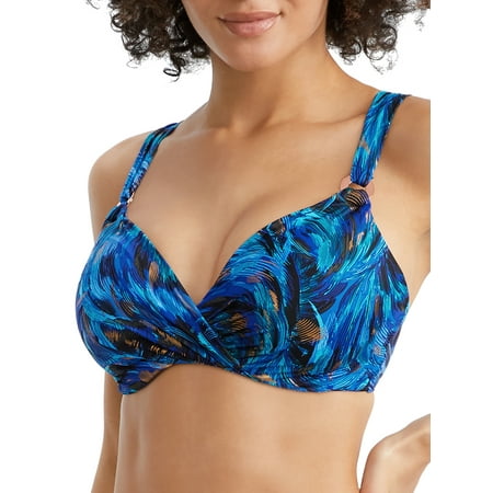 Miraclesuit Womens Fandango Plunge Bra Swim Top Size 36D 36 D Rtl $104