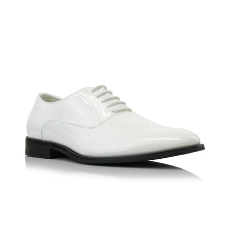 Ferro Aldo George MFA19690 Mens Formal Classic Lace Up Tuxedo Oxford Dress Shoes  in Tuxedo White  Men s Size 7.5