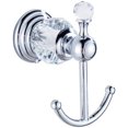 thumbnail image 1 of Gancho para toallas de cristal plateado, gancho para abrigos, gancho doble montado en la pared para ropa, accesorios de baño, acabado cromado para inodoro JFHHH pequeña, 1 of 5
