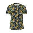 thumbnail image 5 of Wukai Hand Drawn Citrus Fruits Elegant Lemons Print Men's Short-Sleeved Mesh T-Shirt,Quick-Dry Short Sleeve Workout T-Shirt-XX-Large, 5 of 8