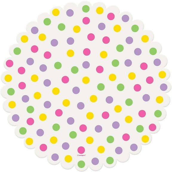 Bright Polka Dot Easter Paper Doilies