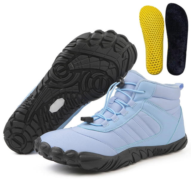 Zapatos Antideslizantes para Exteriores Botas Con Cordones Nieve Forradas Piel Mujeres Y Hombres El Invierno