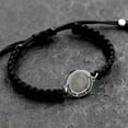 thumbnail image 5 of Uloveido Handmade Black Braided Rope Bracelet with Round Mustard Seed, Engraved Faith Can Move Mountains Bracelet (Black), 5 of 7