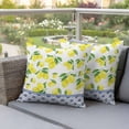 thumbnail image 3 of Summer Lemon Outdoor Pillow Covers Pack of 2 Watercolor Fruit Farmhouse Blue Flroal Waterproof Throw Pillow Covers Decorative Cushion Cases for Patio Garden Tent Balcony Couch 20x20 inch, 3 of 9