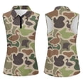 thumbnail image 2 of Aplkyhs Duck Camo Women's Golf Shirt and Sun Visor Hat Set Racerback Sleeveless Golf Tennis Shirts Adjustable UV Protection Sun Hat Breathable Moisture Wicking for Golf,Tennis,Daily Wear, 2 of 7