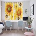 thumbnail image 4 of Sunflower Kitchen Curtains Window Panels, Yellow Floral Elegant Flowers Pastoral Insulated Window Treatment Curtain, Grommet Curtains for Bedroom/Living Room/Bathroom, 2 Piece 52"Wx72"L, 4 of 8