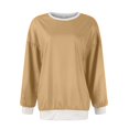 thumbnail image 5 of Oversized Sweatshirt for Women Crewneck Solid Color Long Sleeve Shirts Sweatshirt, 5 of 5