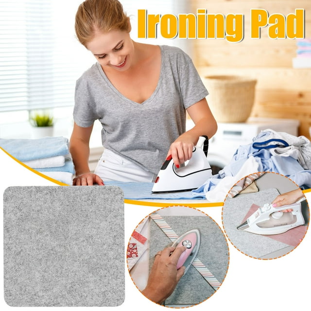 Cagogo Tapis de Pressage en Laine à Moins de 5 $ 3 Pcs, Tapis de Pressage en Laine pour Repassage, Tapis de Repassage Résistant à la Chaleur, Tapis de Couture Double Face, Planche à Repasser Portable, Tapis de Repassage Antidérapant