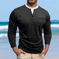 thumbnail image 3 of Kcolen Mens Oversized T Shirt 4xl Men Henley Tee Tops Pullovers Solid Color Oversized Business Casual T Shirt Summer Casual Outdoor Basic Streetwear for Men, 3 of 8