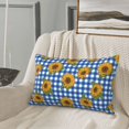 thumbnail image 4 of Plush Throw Pillow Covers, Sunflowers Square Pillow Cases with Invisible Zipper, Breathable Microfiber Pillow Cases Standard Size for Sleeping Bedroom Sofa Living Room 20x30, 4 of 5