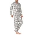 thumbnail image 2 of Fotbe Cute Baseball Pattern Long Sleeve Pajama Set for Men,Sleepwear Set,2-piece Loungewear Set,Soft PJs Comfy Nightwear with Pockets-Large, 2 of 7