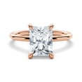 thumbnail image 5 of ESTE ORIGIN 2.55Ct Radiant Cut Moissanite Diamond Engagement Ring Set with Hidden Halo in 10K Rose Gold Solitaire Bridal Ring Set for Women is available in size US 7., 5 of 11