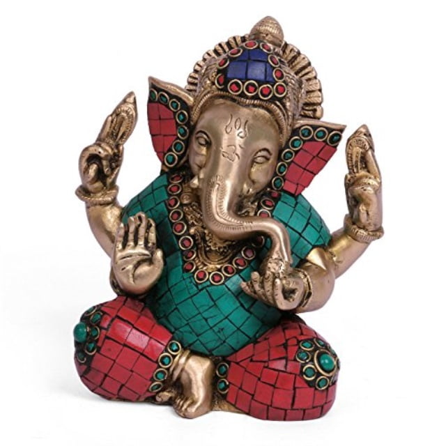 Small Brass Ganesh Statue for Car